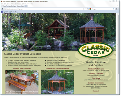 Classic Cedar Garden Furniture and Gazebos